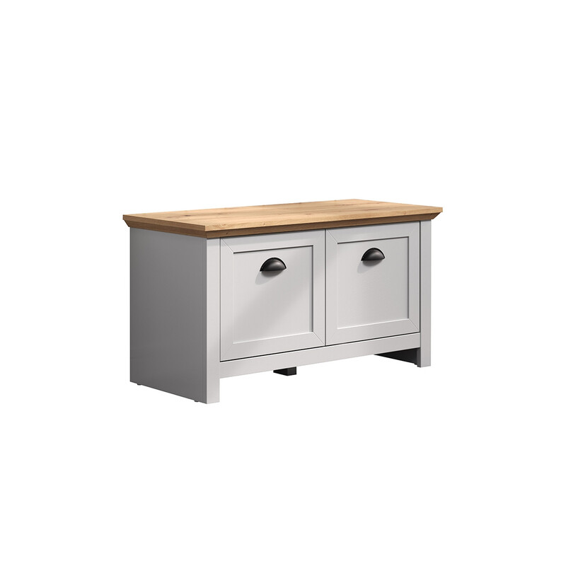 Esikupink LANDSIDE helehall / tamm, 91x41xH49 cm