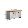 Esikupink LANDSIDE helehall / tamm, 91x41xH49 cm