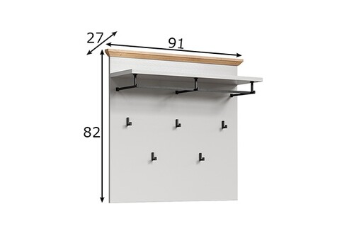 Seinanagi LANDSIDE helehall / tamm, 91x27xH81 cm