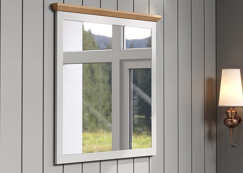 Peegel LANDSIDE helehall / tamm, 91x4xH82 cm