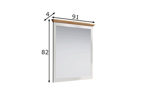 Peegel LANDSIDE helehall / tamm, 91x4xH82 cm