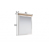Peegel LANDSIDE helehall / tamm, 91x4xH82 cm