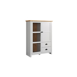 Vitriinkapp LANDSIDE helehall / tamm, 97x41xH130 cm