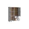 Vitriinkapp LANDSIDE helehall / tamm, 97x41xH130 cm
