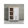 Vitriinkapp LANDSIDE helehall / tamm, 97x41xH130 cm