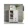 Vitriinkapp LANDSIDE helehall / tamm, 97x41xH130 cm