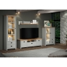 Vitriinkapp LANDSIDE helehall / tamm, 97x41xH130 cm