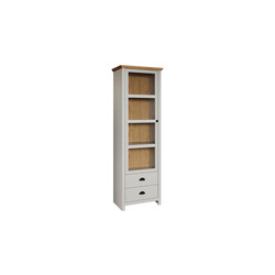 Vitriinkapp LANDSIDE helehall / tamm, 65x41xH201 cm