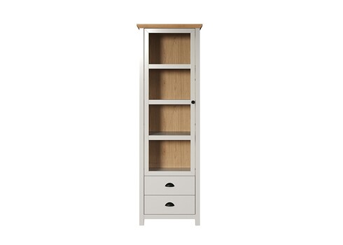 Vitriinkapp LANDSIDE helehall / tamm, 65x41xH201 cm