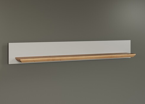 Seinariiul LANDSIDE helehall / tamm, 153x22xH22 cm