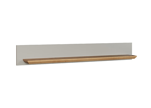 Seinariiul LANDSIDE helehall / tamm, 153x22xH22 cm