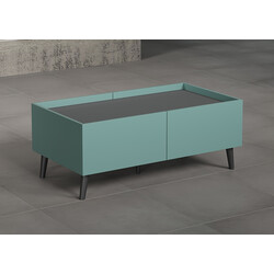 Diivanilaud MELTON sinine / hall, 110x60xH44 cm