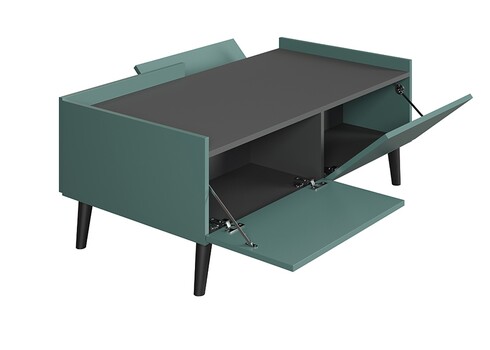 Diivanilaud MELTON sinine / hall, 110x60xH44 cm