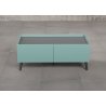 Diivanilaud MELTON sinine / hall, 110x60xH44 cm