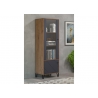 Vitriinkapp MONTEZ tamm / hall, 63x40xH127 cm
