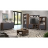 Vitriinkapp MONTEZ tamm / hall, 63x40xH127 cm