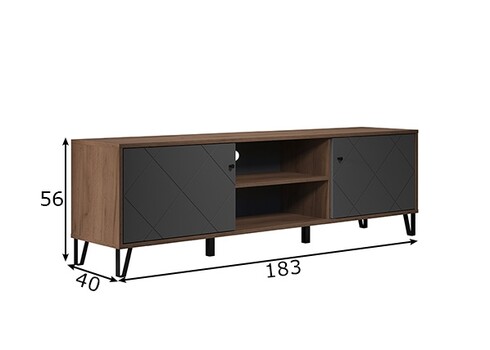 Tv-alus MONTEZ tamm / hall, 183x40xH56 cm