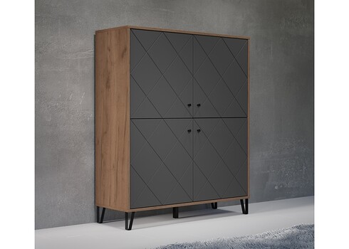 Kapp MONTEZ tamm / hall, 123x40xH136 cm