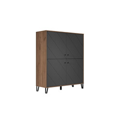 Kapp MONTEZ tamm / hall, 123x40xH136 cm