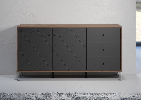Kummut MONTEZ tamm / hall, 183x40xH76 cm