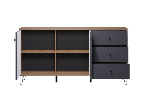 Kummut MONTEZ tamm / hall, 183x40xH76 cm