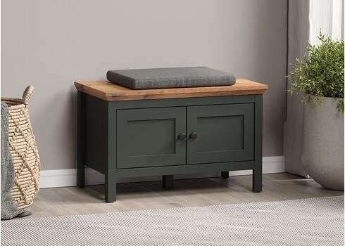 Esikupink STANTON roheline / tamm, 77x39xH48 cm