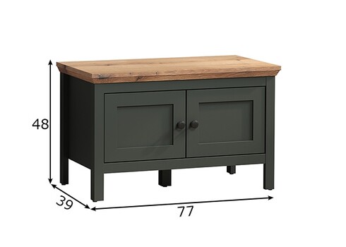 Esikupink STANTON roheline / tamm, 77x39xH48 cm