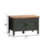 Esikupink STANTON roheline / tamm, 77x39xH48 cm