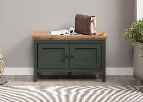 Esikupink STANTON roheline / tamm, 77x39xH48 cm