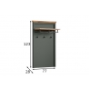 Seinanagi STANTON roheline / tamm, 77x28xH123 cm