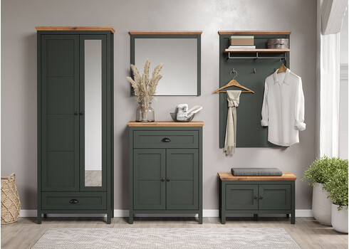 Seinanagi STANTON roheline / tamm, 77x28xH123 cm