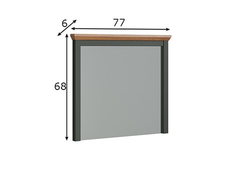 Peegel STANTON roheline / tamm, 77x6xH68 cm