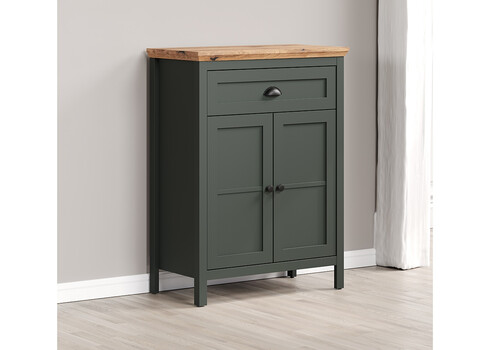 Kummut STANTON roheline / tamm, 77x39xH102 cm