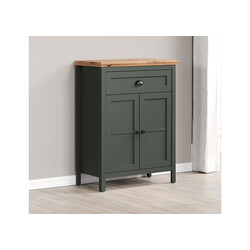 Kummut STANTON roheline / tamm, 77x39xH102 cm