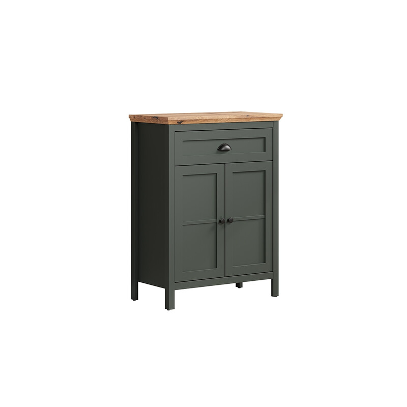 Kummut STANTON roheline / tamm, 77x39xH102 cm