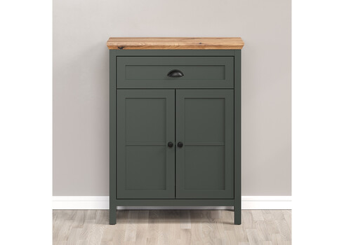 Kummut STANTON roheline / tamm, 77x39xH102 cm