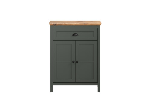 Kummut STANTON roheline / tamm, 77x39xH102 cm