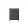 Kummut STANTON roheline / tamm, 77x39xH102 cm