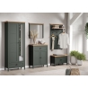 Kummut STANTON roheline / tamm, 77x39xH102 cm