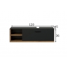 Valamukapp SYNNAX antratsiit / tamm, 120x45xH36 cm