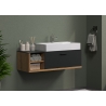 Valamukapp + valamu SYNNAX antratsiit / tamm, 120x45xH36 cm