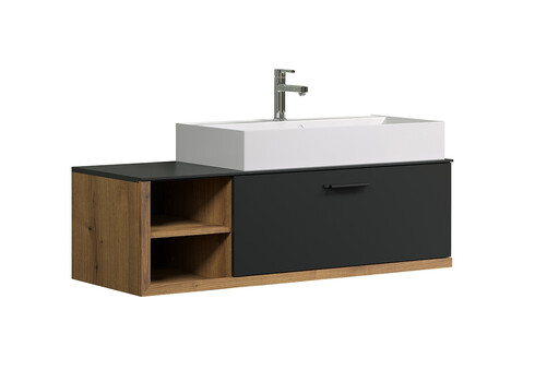 Valamukapp + valamu SYNNAX antratsiit / tamm, 120x45xH36 cm