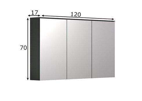 Peegelkapp SYNNAX antratsiit, 120x17xH70 cm