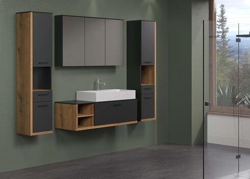 Peegelkapp SYNNAX antratsiit, 120x17xH70 cm