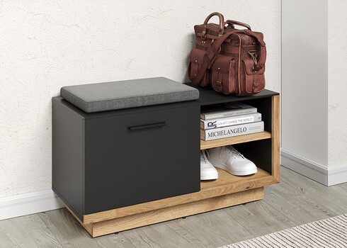 Esikupink SYNNAX antratsiit / tamm, 90x40xH48 cm