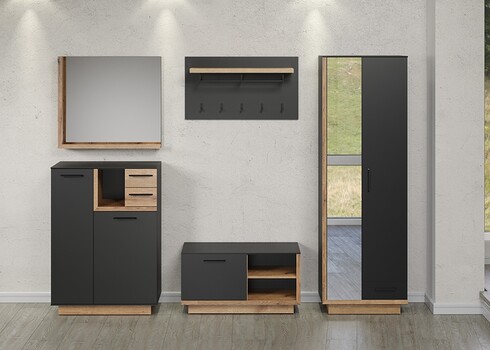 Esikupink SYNNAX antratsiit / tamm, 90x40xH48 cm