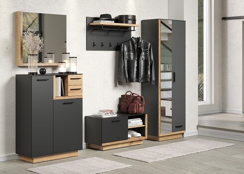 Peegel SYNNAX antratsiit / tamm, 80x12xH72 cm