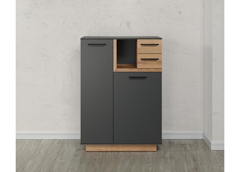 Kummut SYNNAX antratsiit / tamm, 80x40xH113 cm