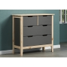 Kummut LATERNA tumehall / tamm, 78x39xH79 cm