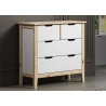 Kummut LATERNA valge / tamm, 78x39xH79 cm
